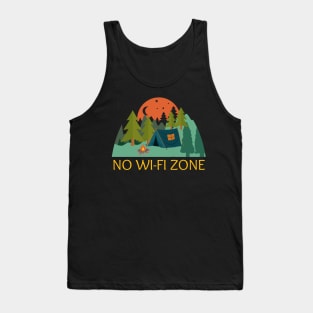 Camping, No WI-FI Zone Tank Top